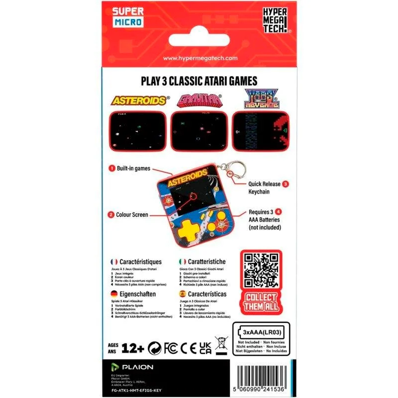 Mini Consola Llavero SUPER MICRO Retro caja detras