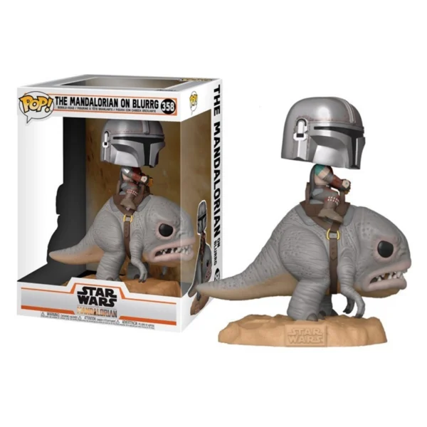 FUNKO POP The Mandalorian Montando en Blurrg 358