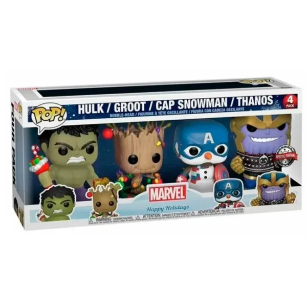 Pack 4 figura POP Marvel