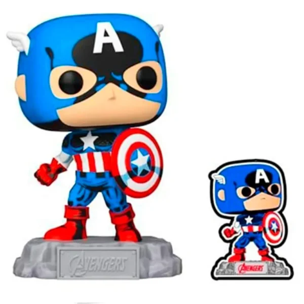 FUNKO POP Capitán América con Pin 1290