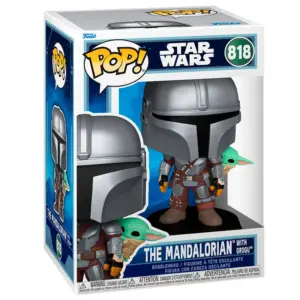 figura FUNKO POP The Mandalorian y Grogu 818